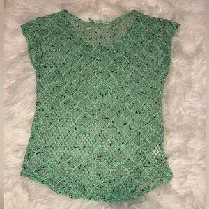 Maurices Mint Crochet Knit Top